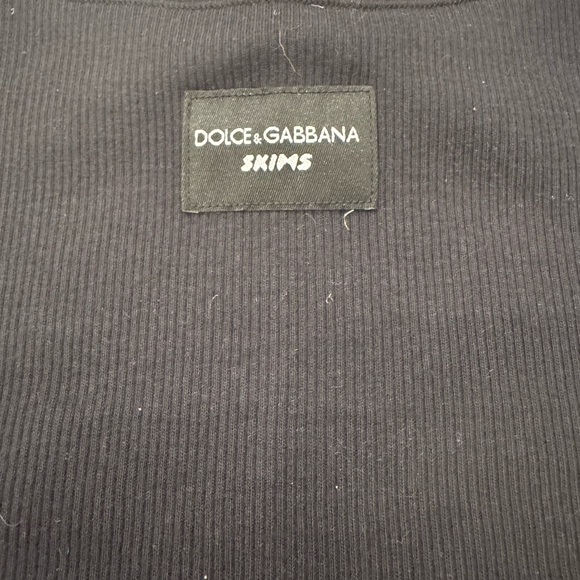 SKIMS X DOLCE & GABBANA COTTON RIBBED SCOOP TANK, Size S NWT - Picture 2 of 4